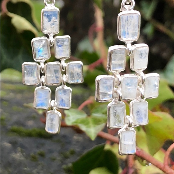 SOLD Moonstone Earrings - Picture 5 of 8